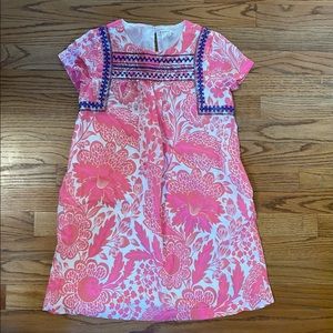 Crewcuts Girls Embroidered Pink Dress